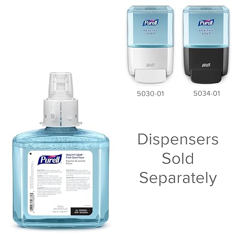 PURELL HEALTHY SOAP Fresh Scent Foam, 2000 mL Foam Hand Soap Refill for PURELL FMX-20 Manual Soap Dispenser (Pack of 2) – 5215-02 - Manufactured by GOJO, Inc. - Poueer