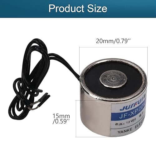 Heyiarbeit 12V DC 1500N Electric Lifting Magnet Electromagnet Solenoid Lift Holding 80mmx38mm - Poueer