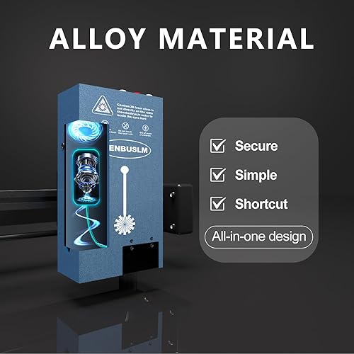 AENBUSLM 40W Laser Module with Air Assit for Laser Cutter & Laser Engraver Machine,5W(5000mW) Output Power,Built in FAC,Ultra-Fine Compressed Spot CNC Carving DIY Laser Master - Class 4 - Poueer