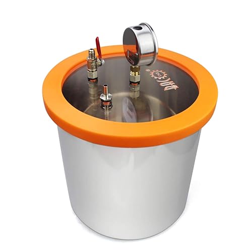 BACOENG 3 Gallon Resin Trap Vacuum Chamber, Stainless Steel Vacuum Degassing Chamber Kit (3 Gallon/1.2 QT/2 QT Available) - Poueer