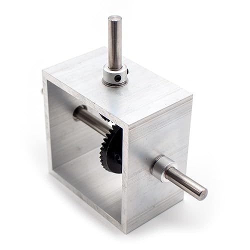 Right Angle Drive Bevel Gearbox, 1:2 Micro 90° Reversing Mechanical Angle Indicator Reducer 8MM Shaft 1M 20T 40T - Poueer