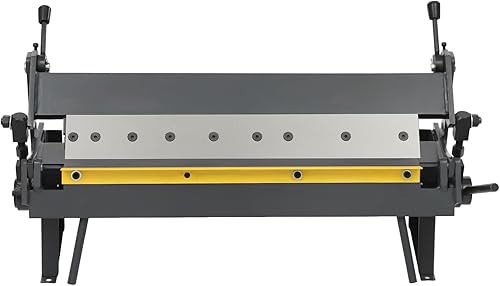 24' Box and Pan Sheet Metal Brake,High Accuracy Sheet Metal Box Pan Brake with 5 Adjustable Fingers,20 Gauges Sheet Metal Machine - Poueer