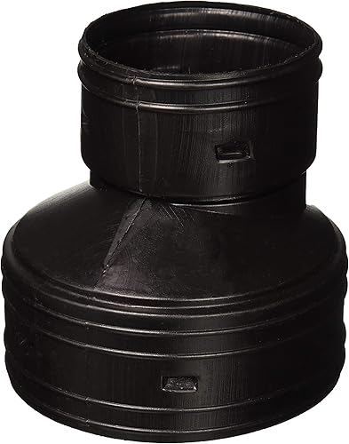 0614AA Reducing Coupler, 6''x4'', Black - Set of 2 - Poueer