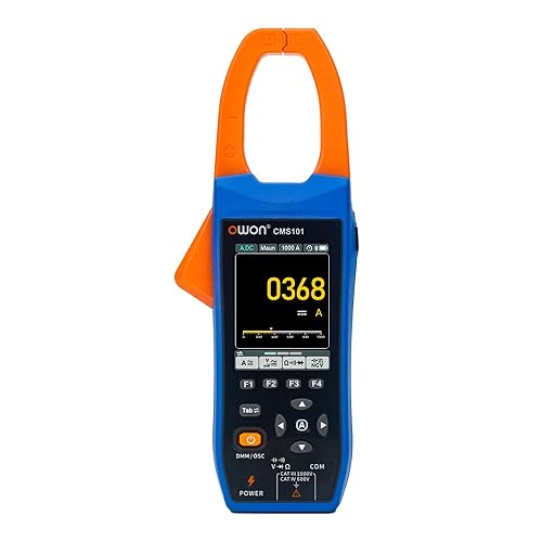 OWON Clamp Meter 1000A Smart AC/DC Clamp Meter with 1KHz Oscilloscope Record Function 3 in 1 Functions with 2.8-inch IPS LCD Display (CMS101) - Poueer
