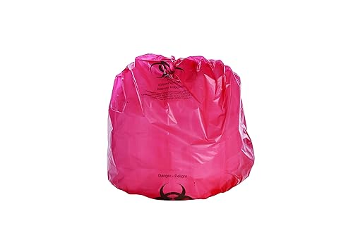 Stout by Envision Medical Waste Bags, 40-45 Gal, 45'x49', Red, 1.2 Mil, 100 ct. Extra Heavy, Made in America by People Who are Blind or Visually Impaired - Poueer
