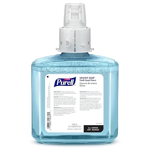 PURELL HEALTHY SOAP Fresh Scent Foam, 2000 mL Foam Hand Soap Refill for PURELL FMX-20 Manual Soap Dispenser (Pack of 2) – 5215-02 - Manufactured by GOJO, Inc. - Poueer
