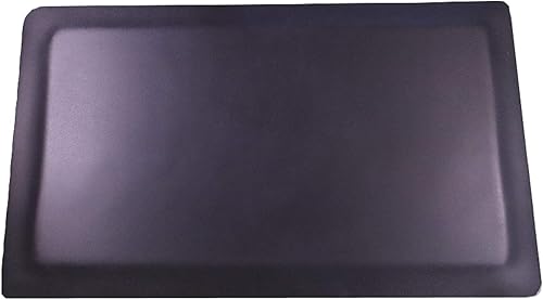 Industrial Smooth Anti-Fatigue Mat, 2' Width x 3' Length x 7/8' Thickness, Black - Poueer