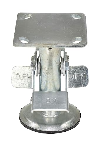 Vestil FL-LK-5EG Steel Top Mount Floor Lock 6 to 7 in. Height Silver - Poueer