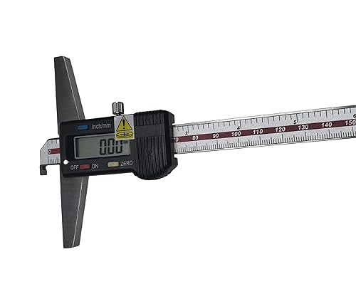 General Tools Depth Gauge Vernier Caliper 0-150mm 0-200mm,0-300mm (Digital 150mm(Double-Hook)) - Poueer
