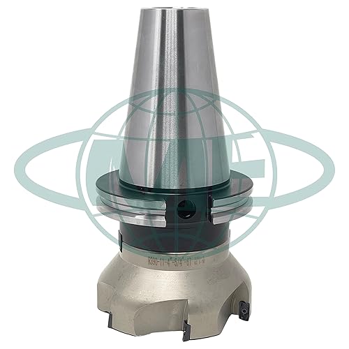 CME 6' 90° Indexable Face Mill w/ CAT50 Arbor, APKT1604 Inserts Included, 8 Flutes - Poueer