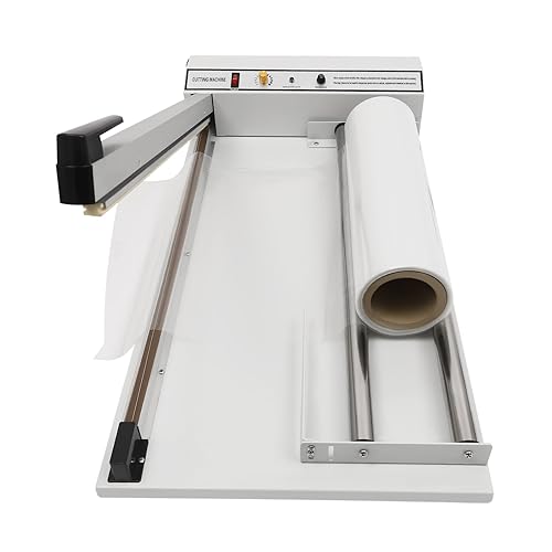 24Inch Shrink Wrap Machine, 530W Shrink Wrap Sealer with Heat Gun, 572-968℉ Heat Sealer Machine, Shrink Film Shrink Wrap Sealer Compatible with PVC POF PP PE Film - Poueer