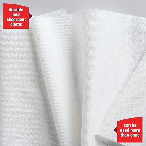 WypAll PowerClean X70 Cloths Medium Duty Wipes (41702), Center-Pull, Long Lasting Towels, White (275 Sheets/Roll, 3 Rolls, 825 Sheet Total) - Poueer