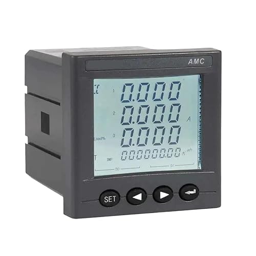 AMC72L-E4 Display Digital 3 Phase Power Meter Data Logger with Analog Output Rs485 Modbus-RTU (Color : Standard) - Poueer