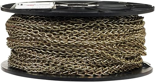 Campbell Chain 16 in. Single Jack Brass Jack Chain 1/16 in. Dia. x 200 ft. L - Total Qty: 1 - Poueer