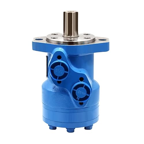 ATO Hydraulic Orbital Motor, Engine Hydraulic Motor,with 3 Layers of Rubber Sealing Rings,80cc/rev,for Slews, Sweeper Drives, Augers (Flat Key, 4 Bolts Square) - Poueer