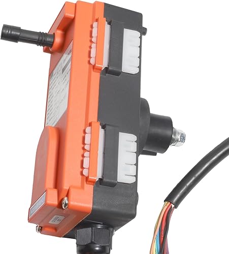 Industrial Channel F21-E1 Transmitter (2 Transmitters + DC 12V Receiver) Hoist Crane Wireless Remote Control Double 8 Buttons Electric Switch Operating Frequency Electric Lift Push - Poueer