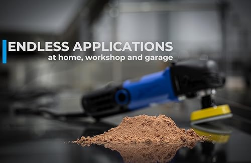 GLASS POLISH PRO 2.2lbs (1kg) Cerium Oxide, High-Grade Glass Polishing Powder, Enhanced Formula, TREO 85%, 3.5 Microns, Brown – GP90010 - Poueer