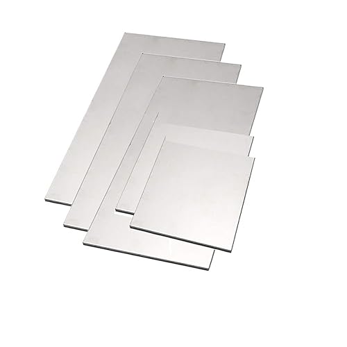 Titanium Sheet Titan Alloy Thickness 2mm/3mm/ 4mm Titanium Plate Sheet 100X100/150X150/150X300(Thickness 2mm,150x300mm) - Poueer
