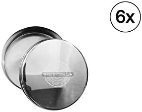 MediTools Petri Dish Stainless Steel 60x20mm with Lid, Pack of 6, Non-Rusting, Scientific, Lab, Experiment - Poueer