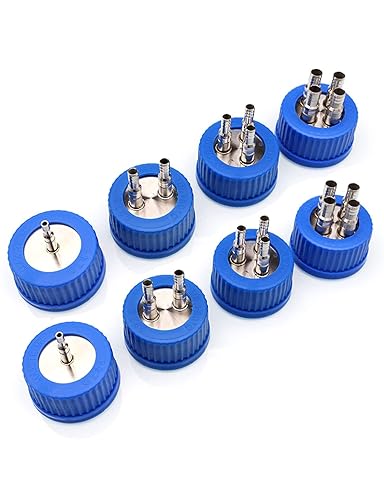 Moonetto Stainless Steel Blue GL45 Safety Cap with Holes, VapLock Solvent Delivery Cap - Poueer
