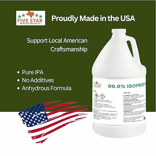 99.9% Pure Isopropyl Alcohol, 99.9 Percent IPA 1 Gallon, USP Grade, Made in The USA - Poueer