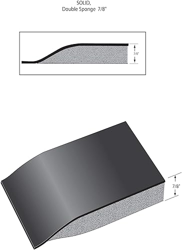 Industrial Smooth Anti-Fatigue Mat, 2' Width x 3' Length x 7/8' Thickness, Black - Poueer