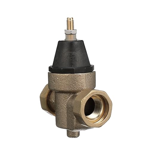 Watts LFN45B Series 3/4' Lead-Free Cast Copper Silicon Alloy Water Pressure Reducing Valve, Double Union Solder Inlet and Outlet, Elastomer Disc, Adjustable Pressure 25 to 75 psi, Maximum 400 psi - Poueer