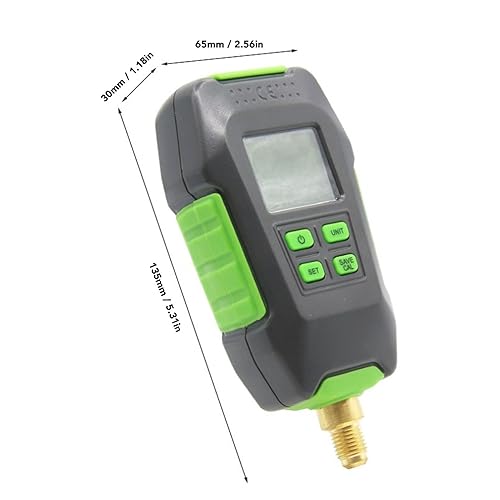 Micron Gauge, Digital Vacuum Gauge Professional Micron Meter with Large Backlit Display for Atmospheric Environment - Poueer