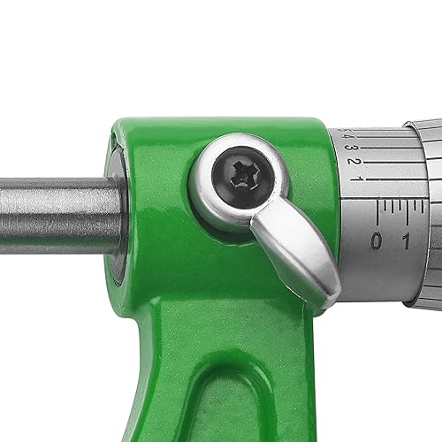 Premium Outside Micrometer Set 0-4' / 0.0001' (0-1'/1-2'/2-3'/3-4') Precision Machinist Tools w/Carbide Tips, Standards, Ratchet Stop, Green - Poueer