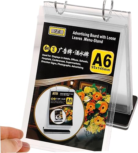 11pcs Stable Base Pvc Menu Display Stand Sign Holder for Restaurant Trade Shows Weddings - Poueer