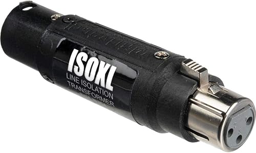 Whirlwind ISOXL Line-Level Isolation Transformer, 3-Pin XLR Male/Female Connectors - Poueer