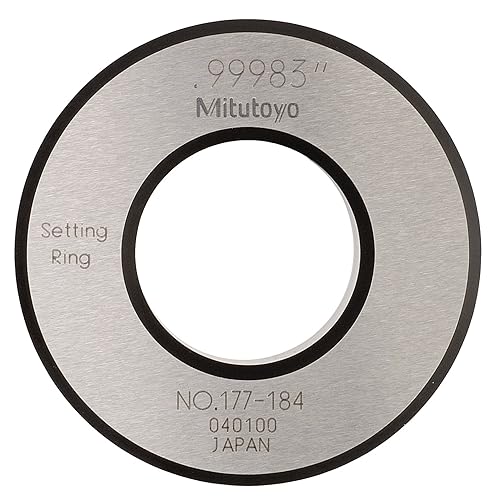 Mitutoyo 177-184 Setting Ring, 1.0' Size, 0.59' Width, 2.09' Outside Diameter, +/-0.00004' Accuracy - Poueer