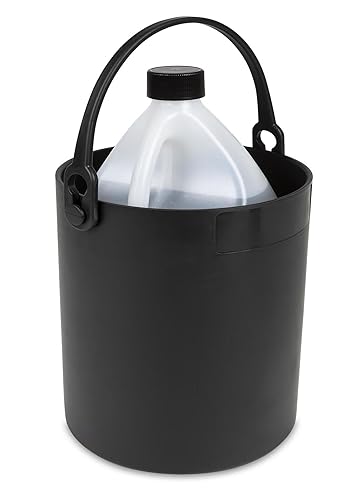 Safety Bottle Carrier, 1.5 Liter Capacity, Black - Poueer