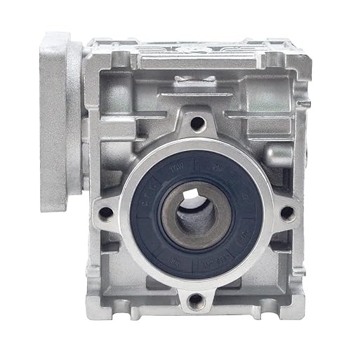 STEPPERONLINE Worm Gearbox NMRV30 Worm Gear Speed Reducer 11mm Input Shaft Diameter (Gear Rtio, 15:1) - Poueer