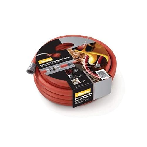 HWR3450 Rubber Cover HWR Premium Hot Water Hose Assembly, Red, 50' Length, 0.75' ID - Poueer