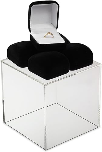 Source One Premium Clear Acrylic Display Case, Available with Additional Base (12 Inch Cube, No Base) - Poueer