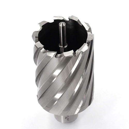 Annular Cutter JESTUOUS 3/4 Inch Weldon Shank 1-3/4 Cutting Diameter 2 Cutting Depth with Pilot Pin Slugger Bits Two Flat HSS Kit for Magnetic Drill Press,1 Piece - Poueer