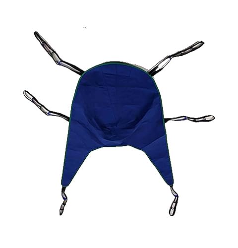 Invacare Reliant Divided Leg Sling with Head Support for Patient Lifts, Polyester, Large, 450 lb. Weight Capacity, R101,Binding; Green, Body; Blue - Poueer