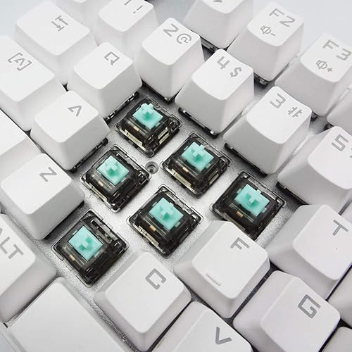 DUROCK Linear Switches, Creamy Green Stem L2 Linear 62g Switch, 5 Pins Smooth Lubed Mechanical Keyboard Switches (DUROCK L2 Smokey 62g, 90pcs) - Poueer
