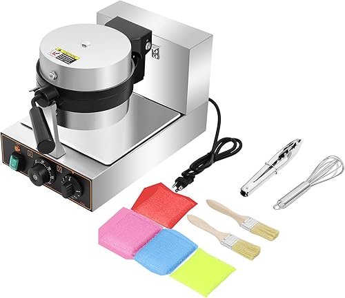 Commercial Electric Burger Maker Machine, 1.2KW Stainless Steel Press Baking Machine, Hamburger Waffle Maker Sandwich Press with Time & Temperature Control for Home Kitchens Breakfast Shops Schools - Poueer