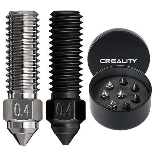 Creality K1 Nozzle Kit 0.4mm 0.6mm 0.8mm 3D Printer Nozzles,4pcs Hardened Steel Nozzle&4pcs Copper Alloy Extruder Nozzles,High Thermal Conductivity High Flow for Creality K1,K1 MAX,CR-M4,Ender 3 V3 KE - Poueer