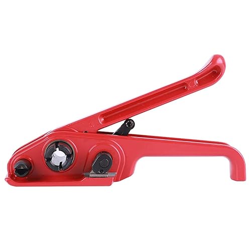 MYFAMIREA Heavy Duty Banding Strapping Kit with Tensioner Tool, 1/2' x 3500FT Polypropylene Plastic Packaging Strapping, 300 Metal Seals, Sealer Tool for Pallets, Logistics, Warehouse (Red) - Poueer