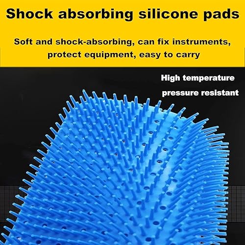 304 Stainless Steel Surgical Instrument Sterilization Basket with Lid, High-Temperature & High-Pressure Medical Tray, Silicone Pad, Punched Holes, Dental Tray for Sterilization (17.7in)(18.9in*9.8in*2 - Poueer
