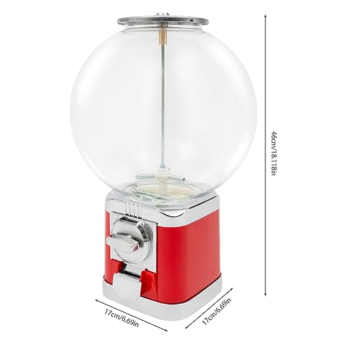 Capsule Vending Machine Candy Machine Dispenser for Business Toy Vending Machine Dispenser Lockable Candy Gumball Dispenser Machine Prize Machine Twister Ball Dispenser (White) - Poueer