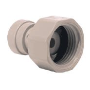 John Guest CI321216S Female Connector, 3/8' x 3/4' BSPP (Pack of 10) - Poueer