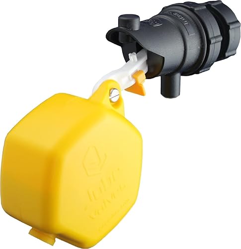 Jobe Valves J-RJVC0075 Rojo Compact Low-Pressure Valve with 2' Narrow-Weighted Float, 2' Extension Arm, 20L/Min, 150PSI, 3/4' NPT Inlet, Yellow/Black - Poueer