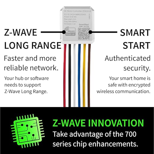 Zooz 700 Series Z-Wave Plus DC Motor Controller ZEN53 | Z-Wave Hub Required (Sold Separately) - Poueer