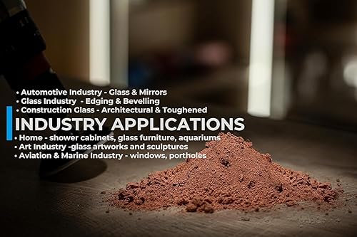 GLASS POLISH PRO 2.2lbs (1kg) Cerium Oxide, High-Grade Glass Polishing Powder, Enhanced Formula, TREO 85%, 3.5 Microns, Brown – GP90010 - Poueer