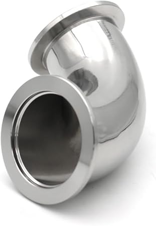 1pc KF16 KF25 KF40 KF50 Vacuum 90 Degree Elbow 304 Stainless Steel Pipe Fitting Flange Joint(KF40) - Poueer