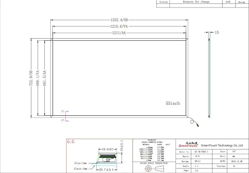 55-Inch 16-Point Multi-Touch Infrared IR Touch Frame Panel (55 Inches, USB, HID Compatible) - Poueer